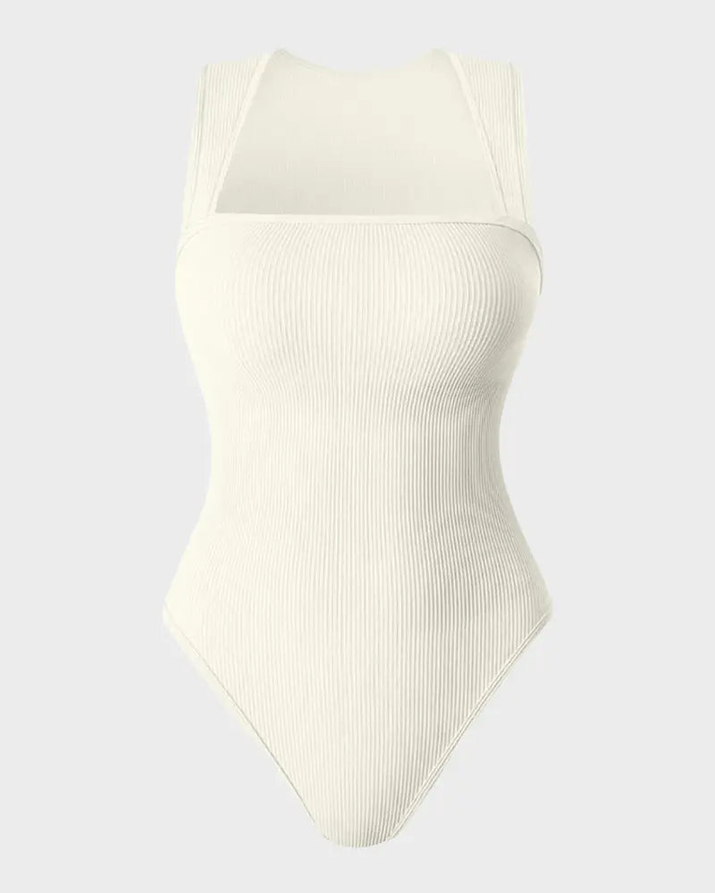 Bodysuit sem mangas com controlo do abdómen