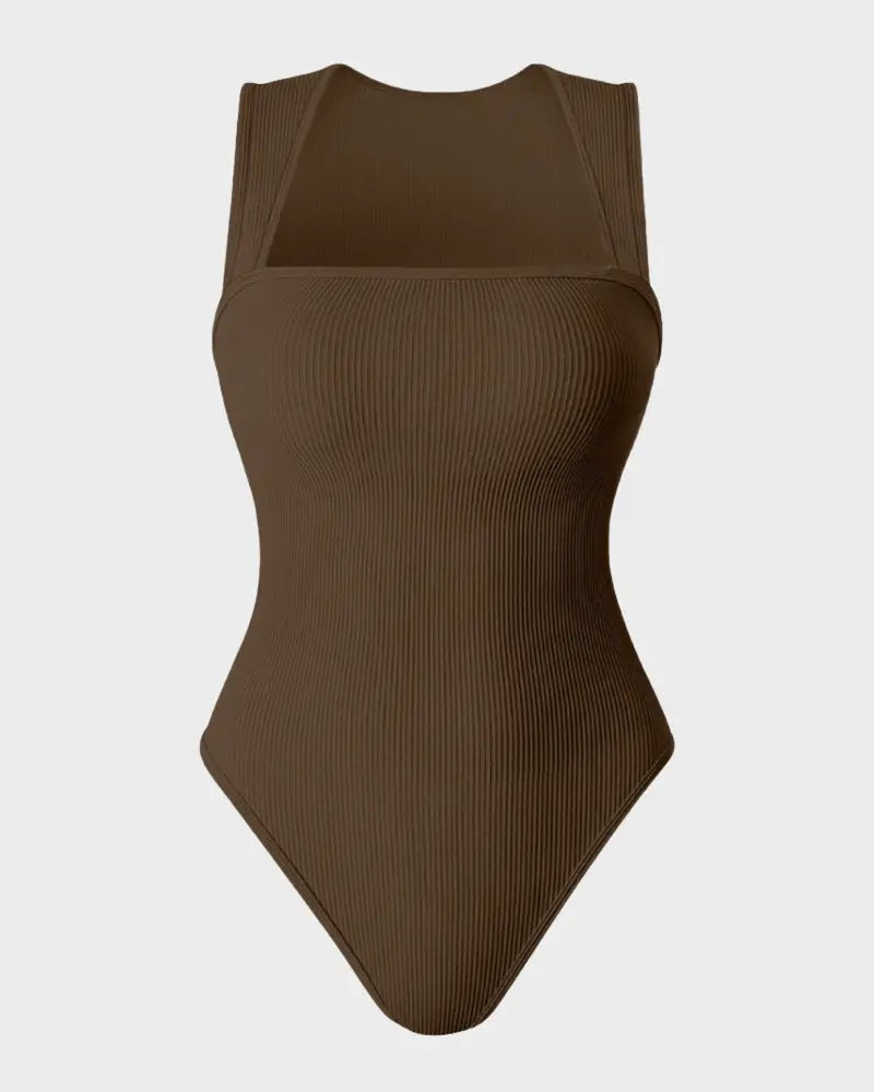Bodysuit sem mangas com controlo do abdómen