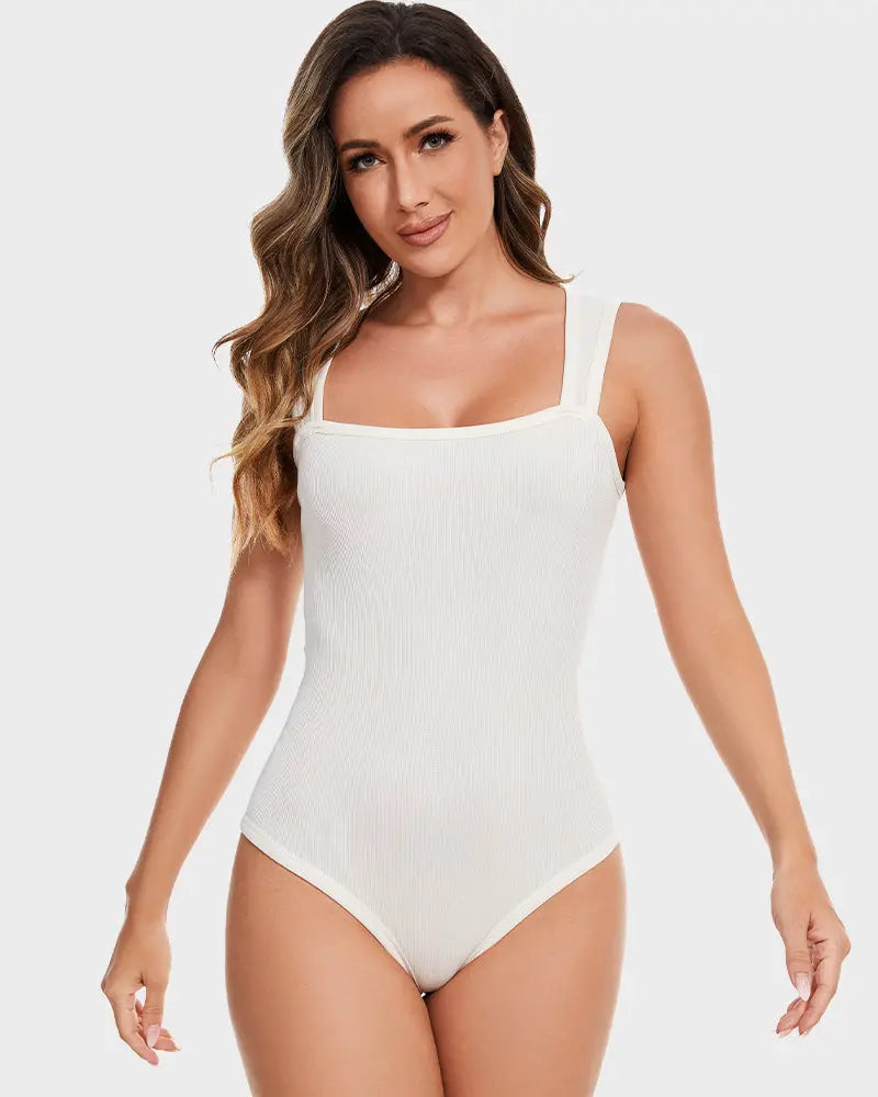 Bodysuit sem mangas com controlo do abdómen