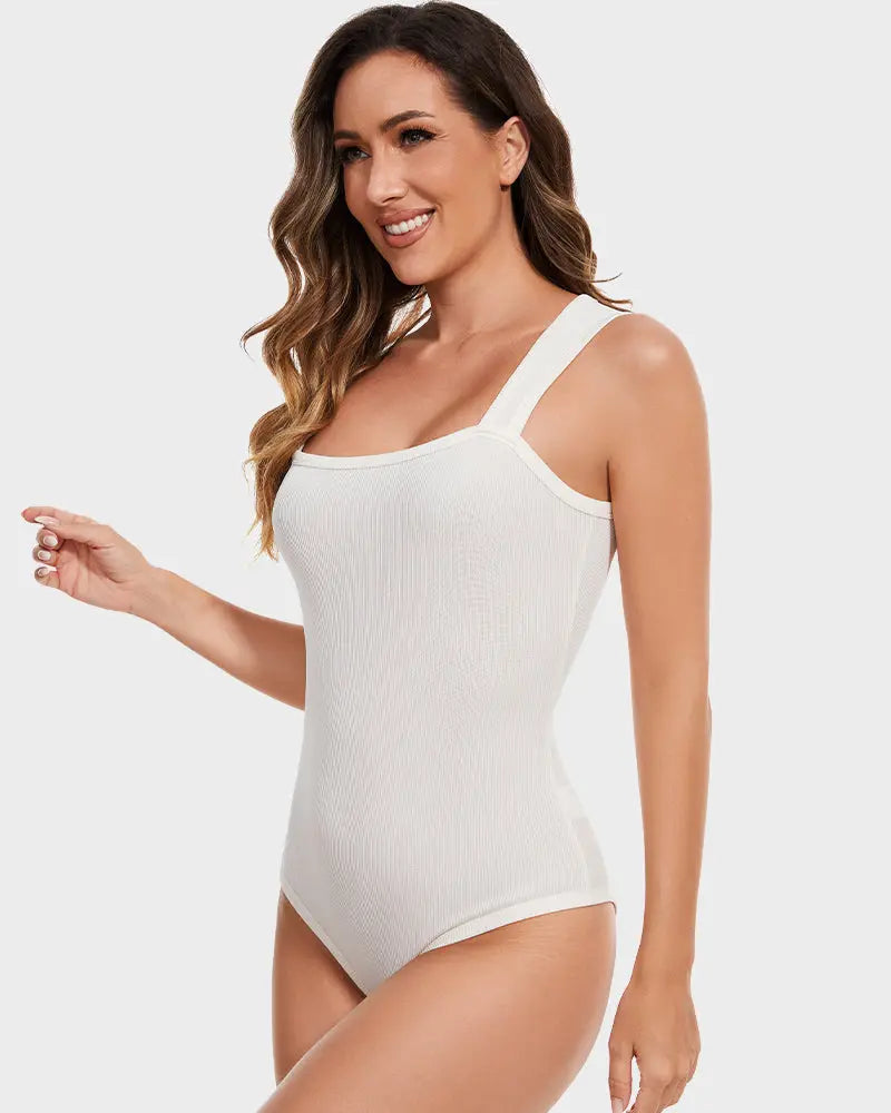 Bodysuit sem mangas com controlo do abdómen