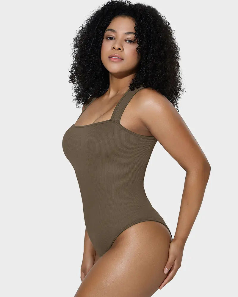 Bodysuit sem mangas com controlo do abdómen