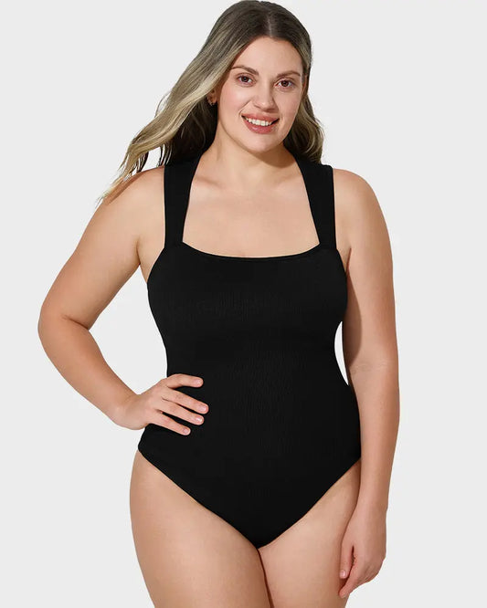Bodysuit sem mangas com controlo do abdómen